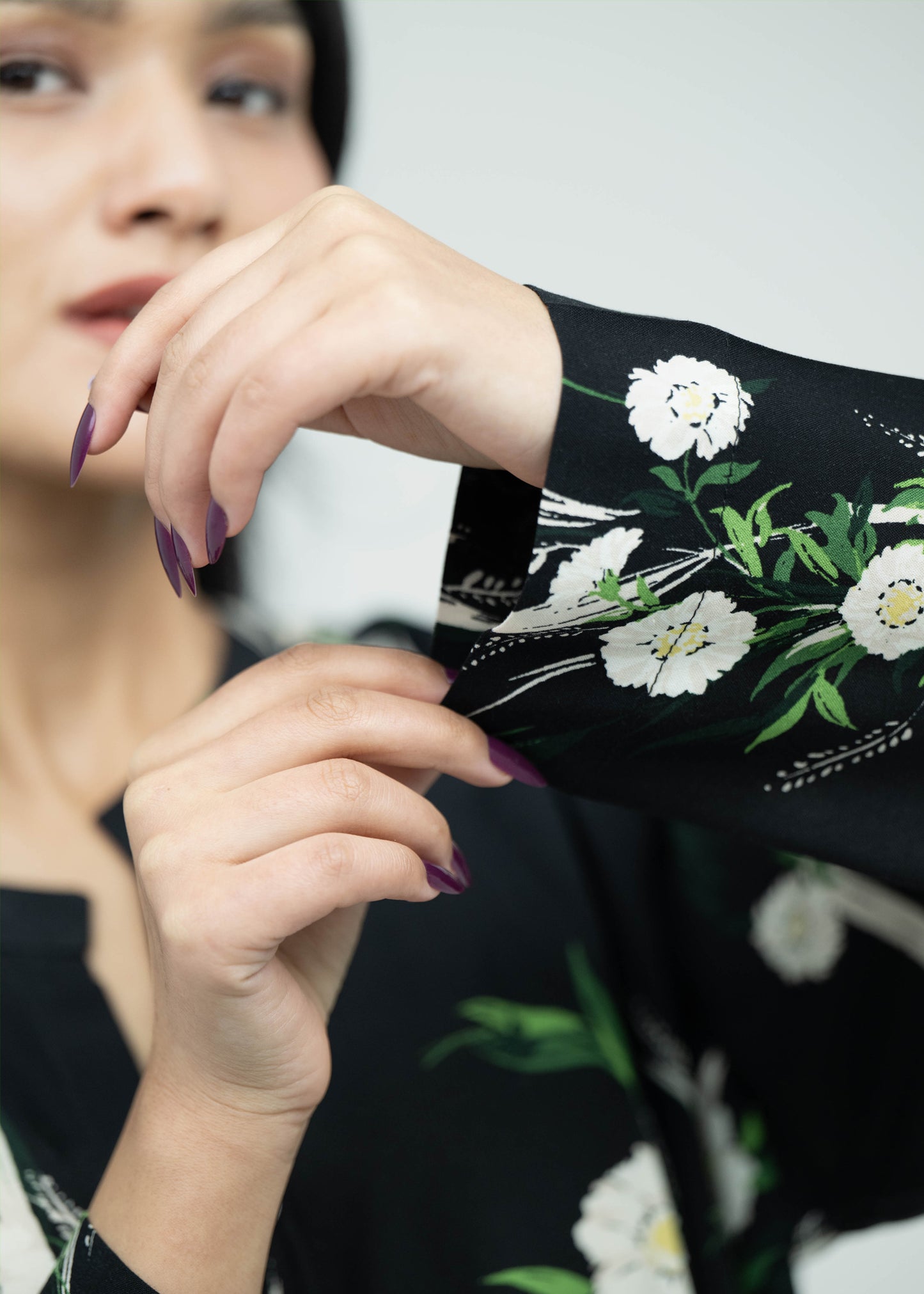 Linen Soft Round Neck Easy-Fit Printed Pajama Set