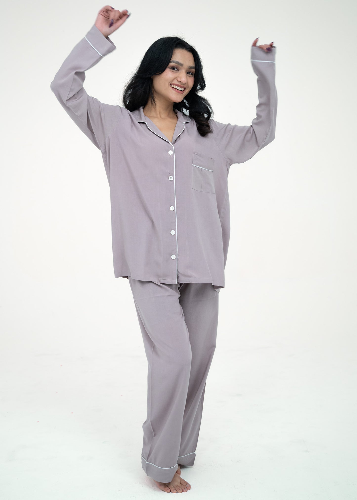 Linen Relaxed Fit Pajama Set