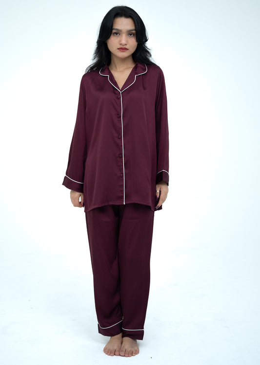 Silk Relaxed Fit Pajama Set