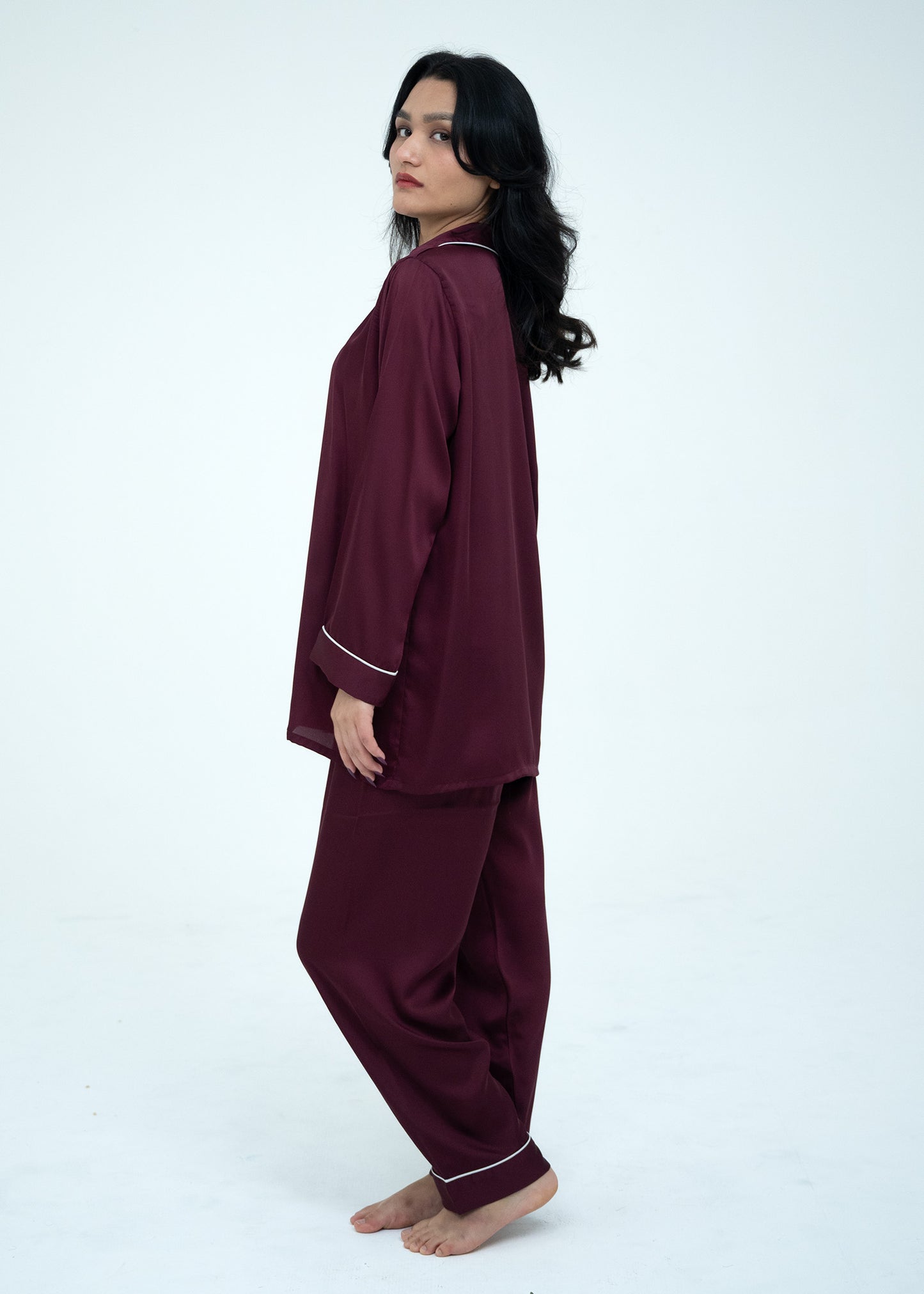 Silk Relaxed Fit Pajama Set