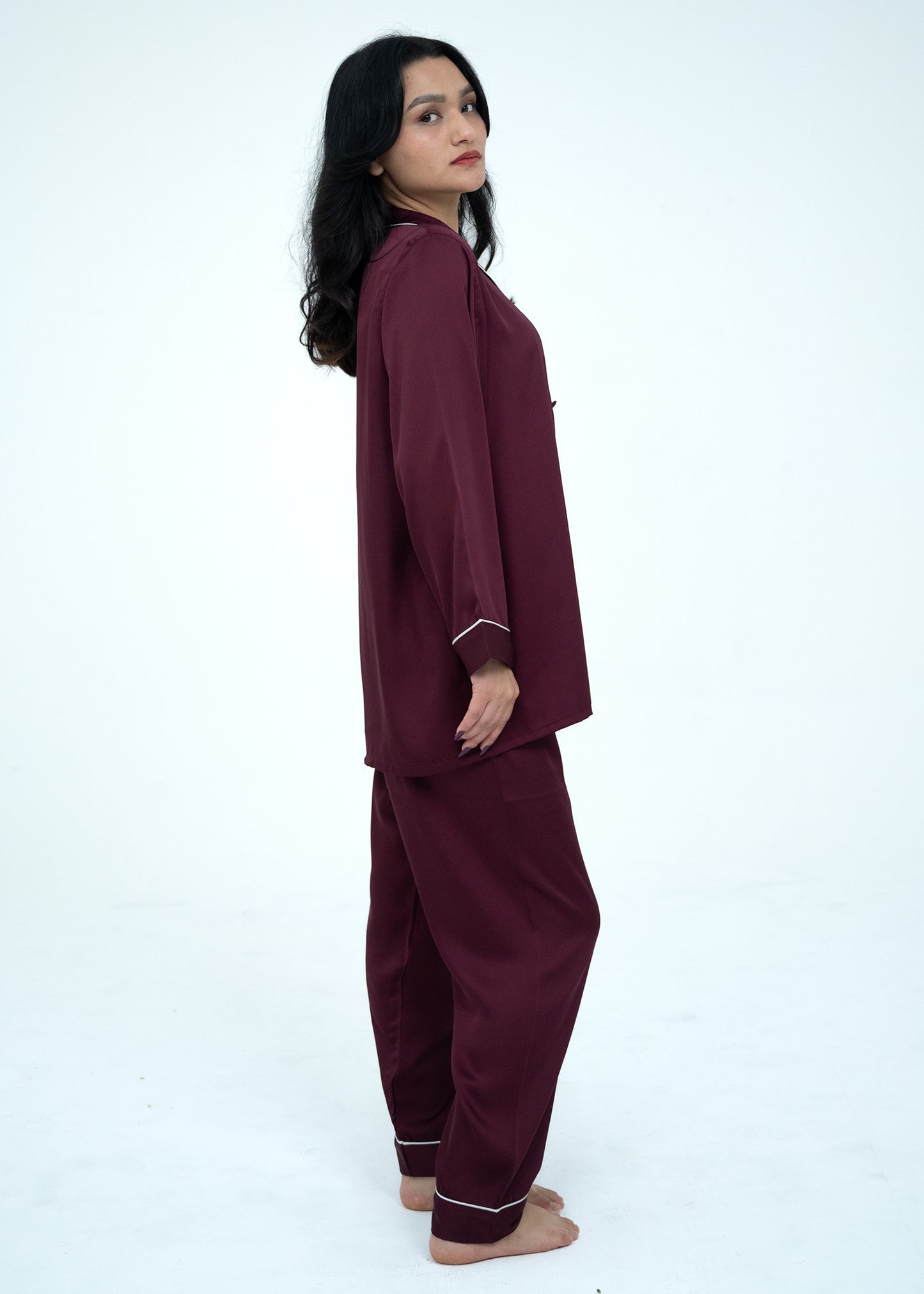 Silk Relaxed Fit Pajama Set
