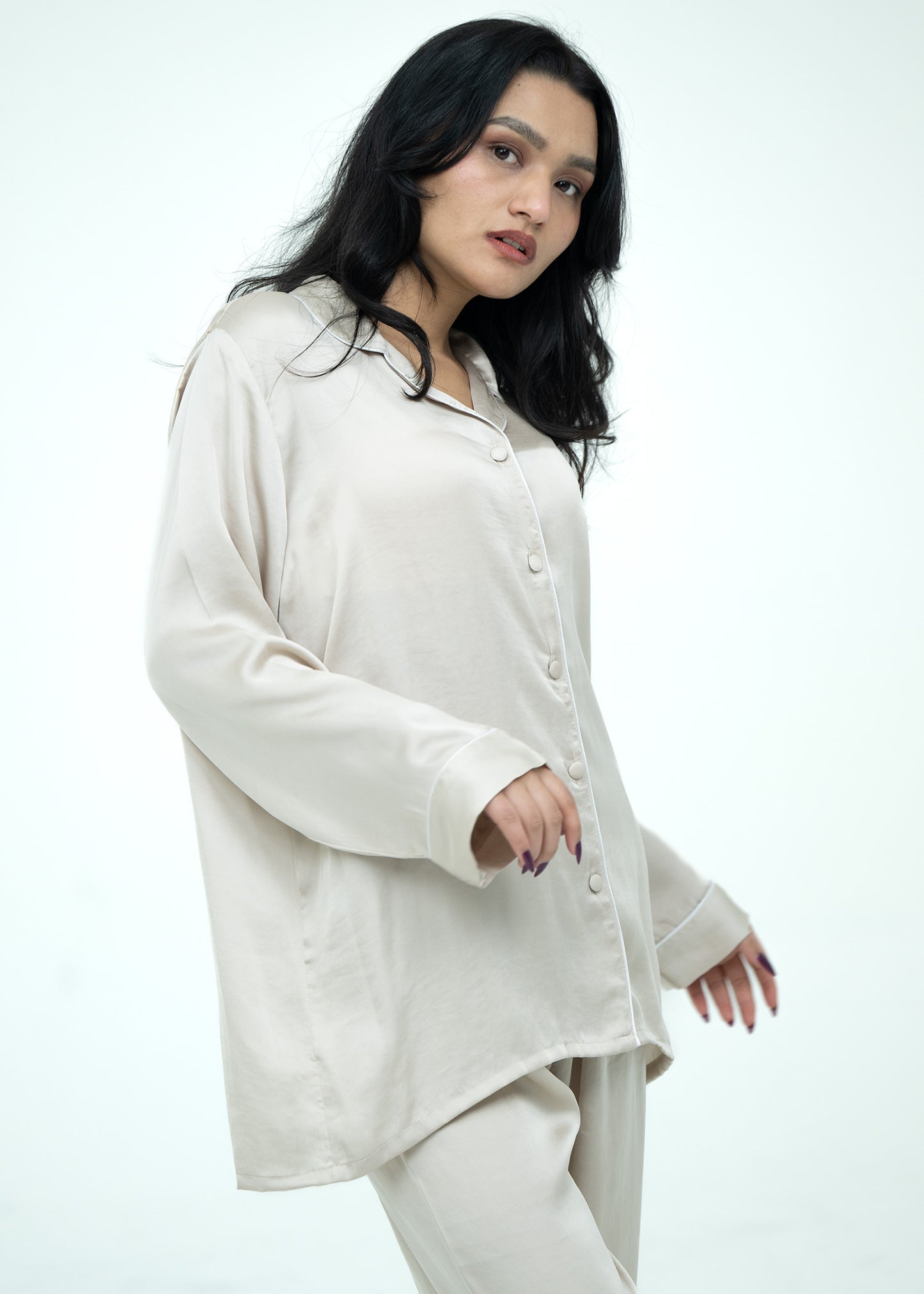 Silk Relaxed Fit Pajama Set
