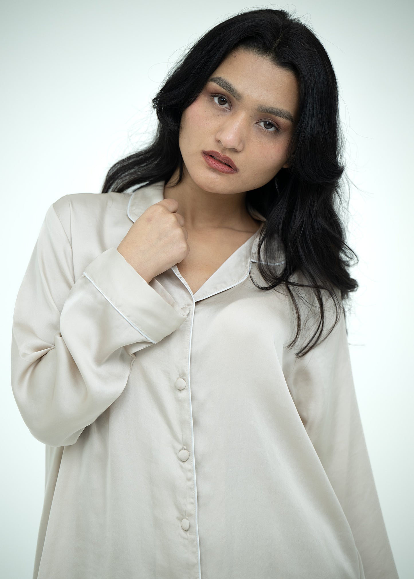 Silk Relaxed Fit Pajama Set