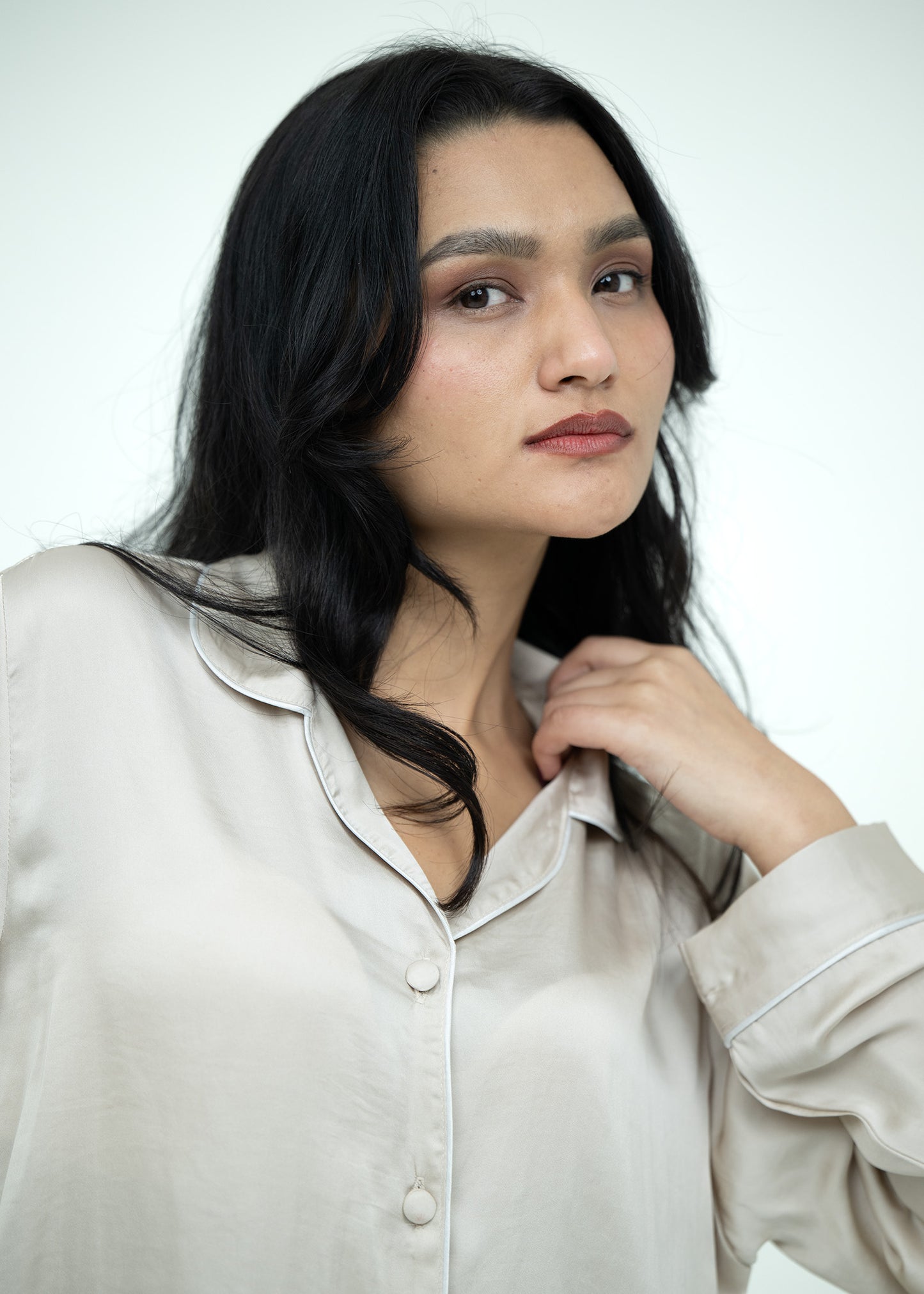 Silk Relaxed Fit Pajama Set